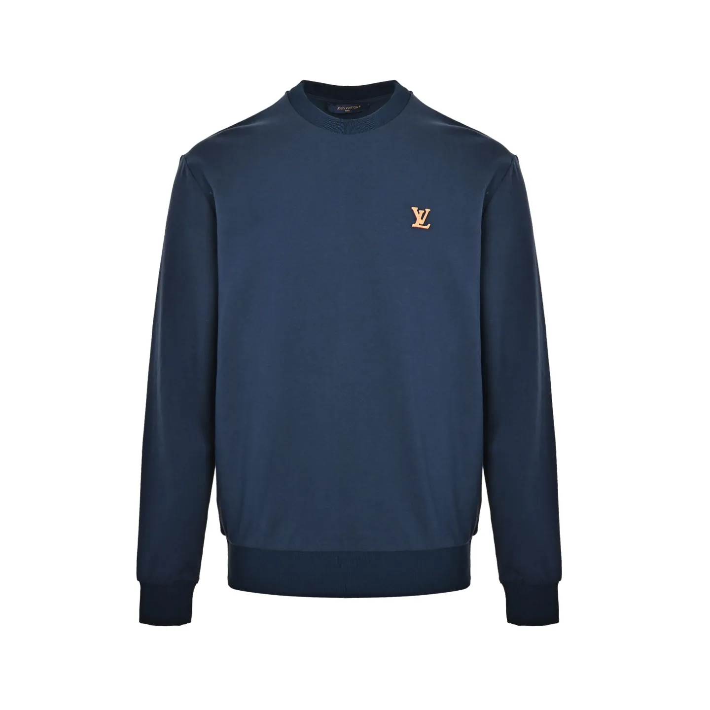 Louis Vuitton/Louis Vuitton leather label logo round neck sweatshirt